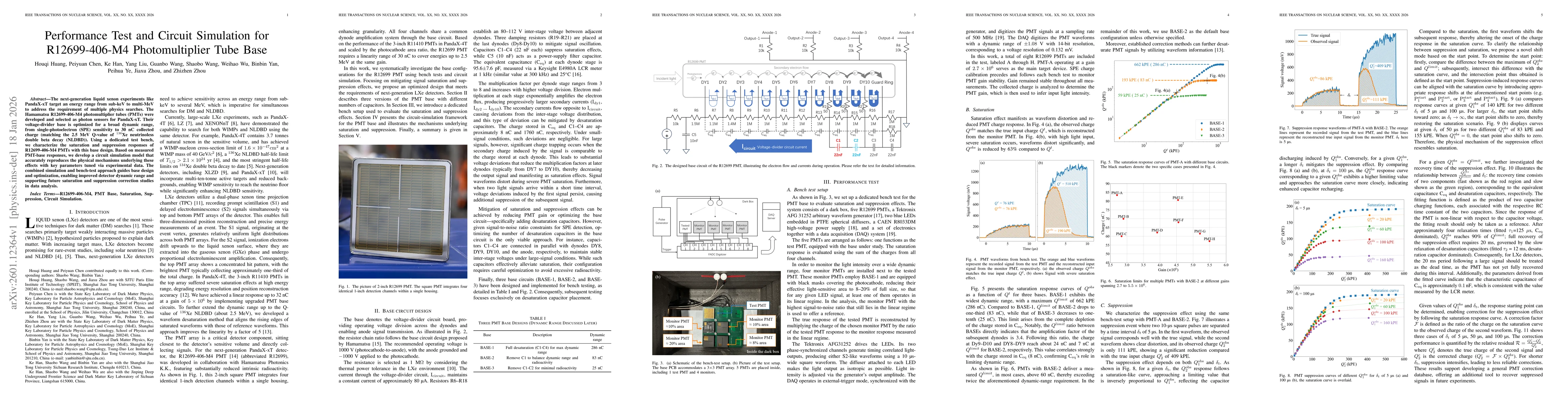 Thumbnail for Performance Test and Circuit Simulation for R12699-406-M4 Photomultiplier Tube Base