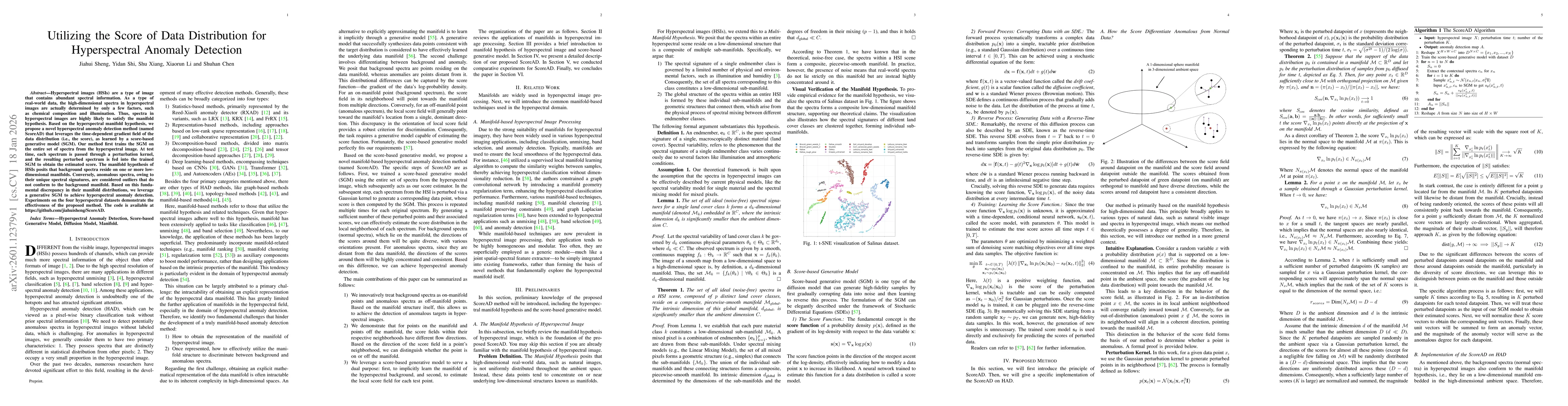 Thumbnail for Utilizing the Score of Data Distribution for Hyperspectral Anomaly Detection