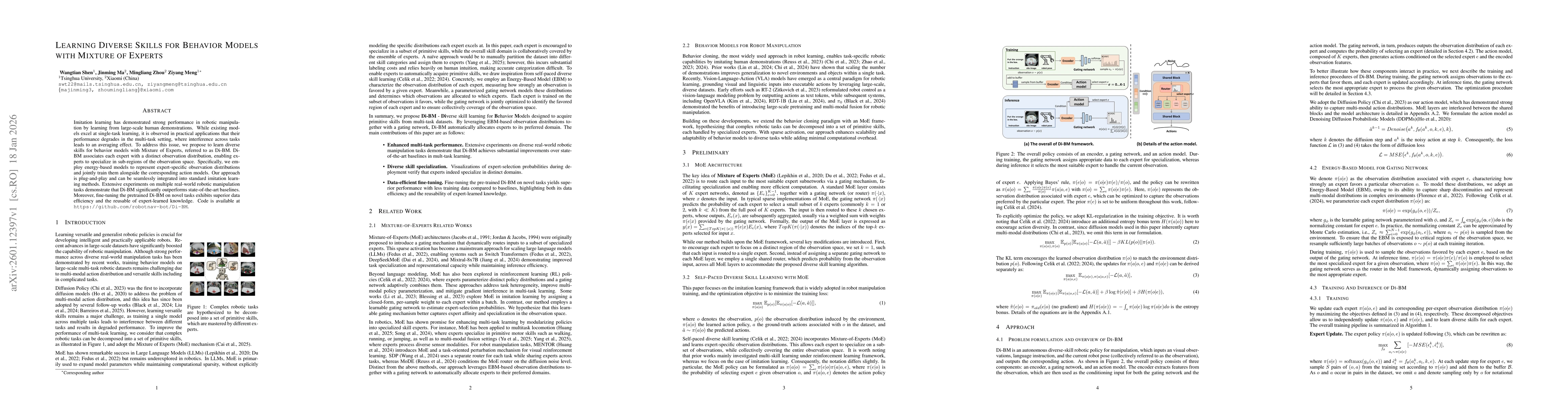 Thumbnail for Learning Diverse Skills for Behavior Models with Mixture of Experts