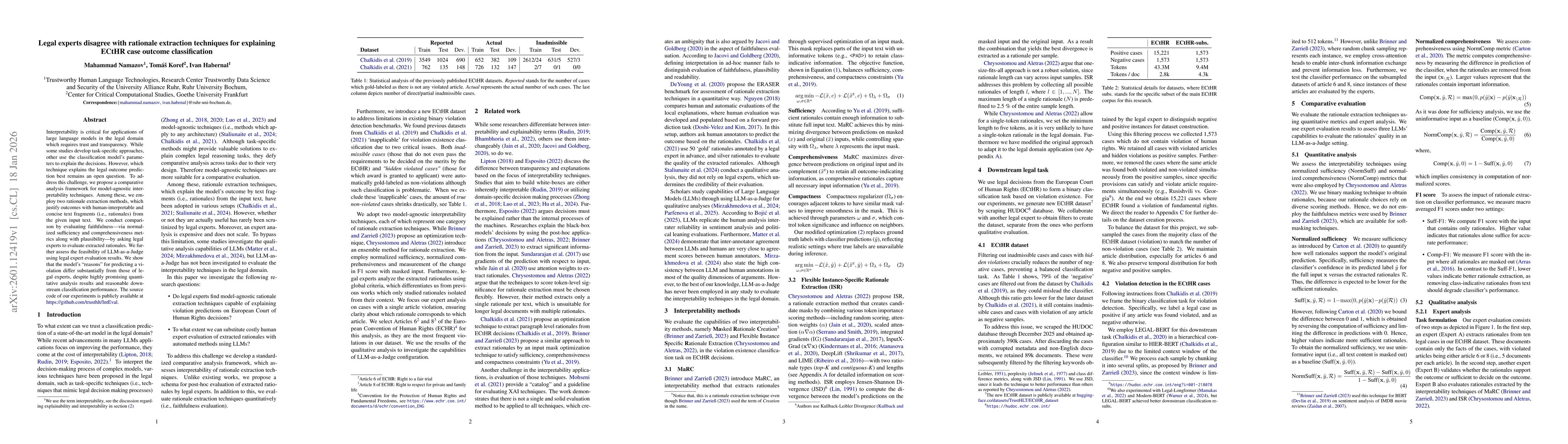 Thumbnail for Legal experts disagree with rationale extraction techniques for explaining ECtHR case outcome classification