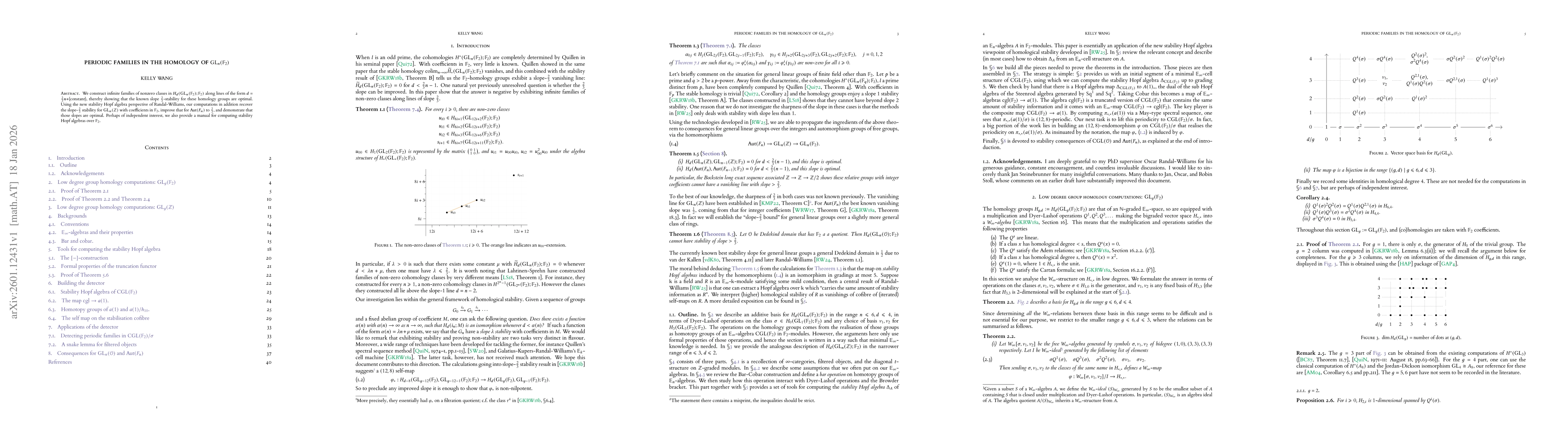 Thumbnail for Periodic families in the homology of $GL_n(F_2)$