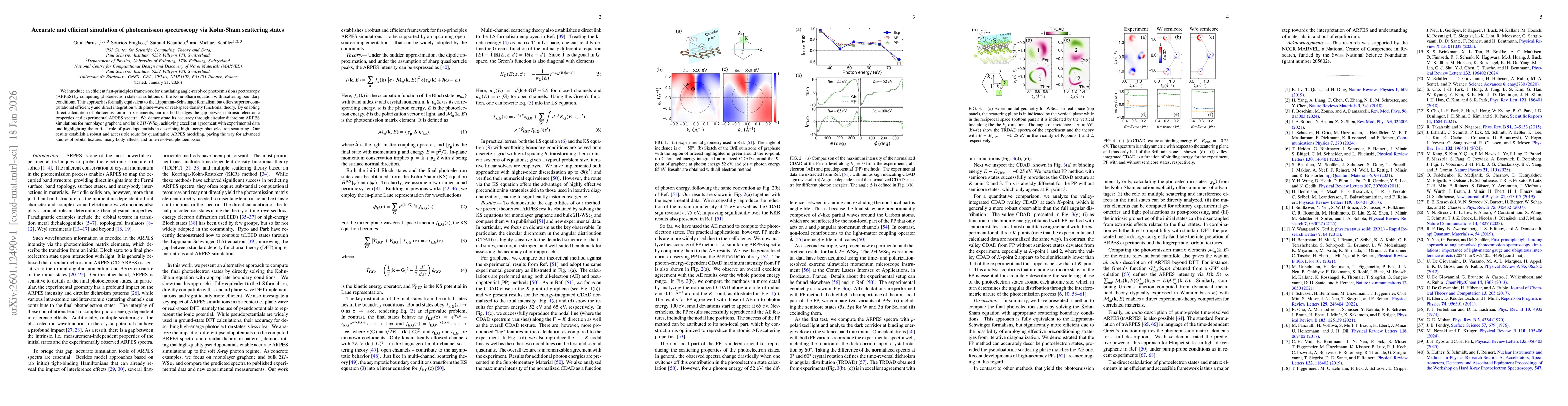 Thumbnail for Accurate and efficient simulation of photoemission spectroscopy via Kohn-Sham scattering states