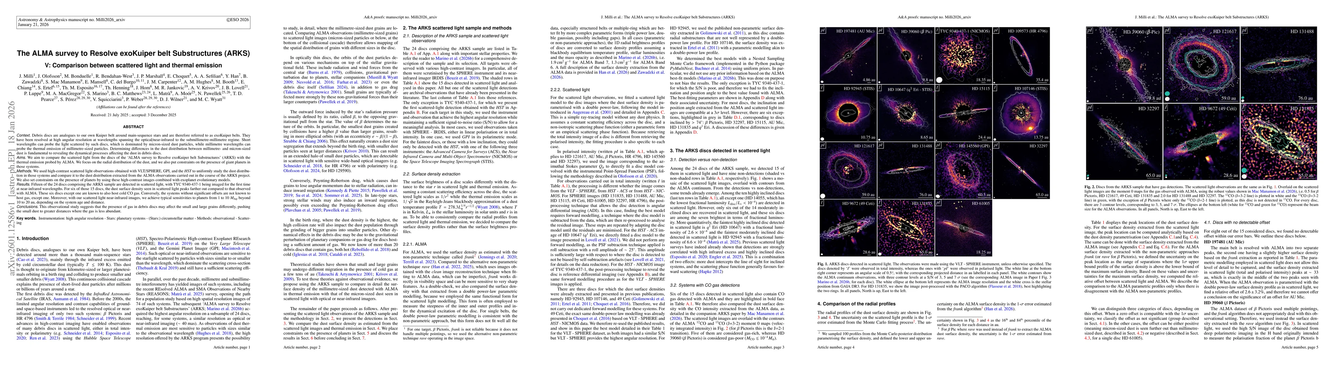 Thumbnail for The ALMA survey to Resolve exoKuiper belt Substructures (ARKS) V: Comparison between scattered light and thermal emission