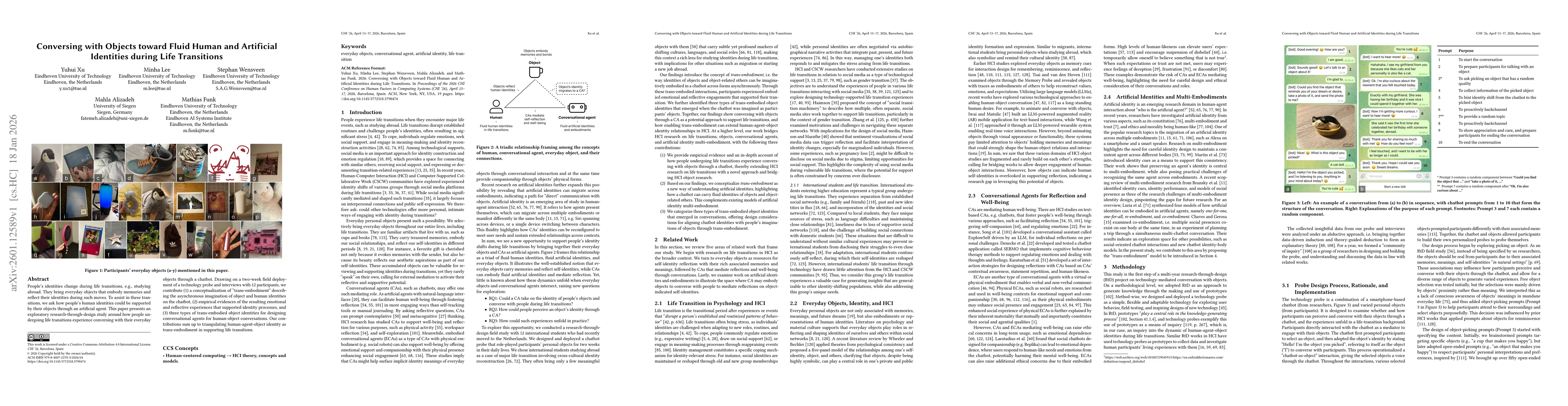 Thumbnail for Conversing with Objects toward Fluid Human and Artificial Identities during Life Transitions