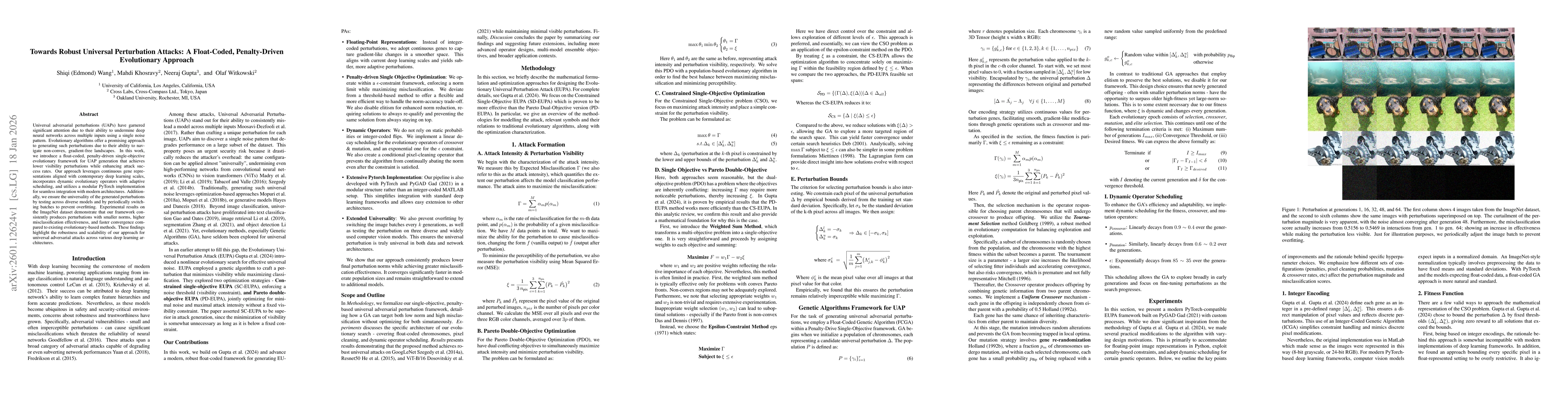 Thumbnail for Towards Robust Universal Perturbation Attacks: A Float-Coded, Penalty-Driven Evolutionary Approach