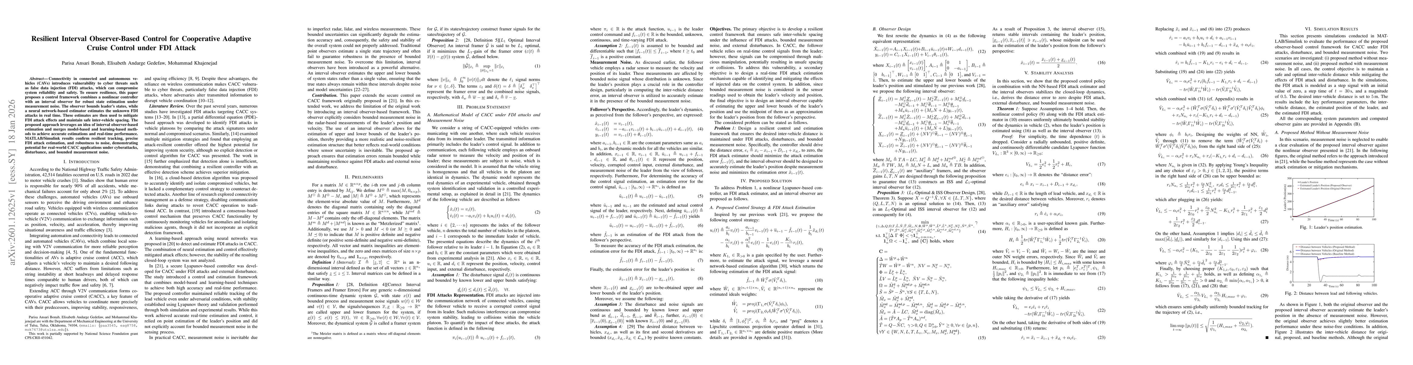 Thumbnail for Resilient Interval Observer-Based Control for Cooperative Adaptive Cruise Control under FDI Attack