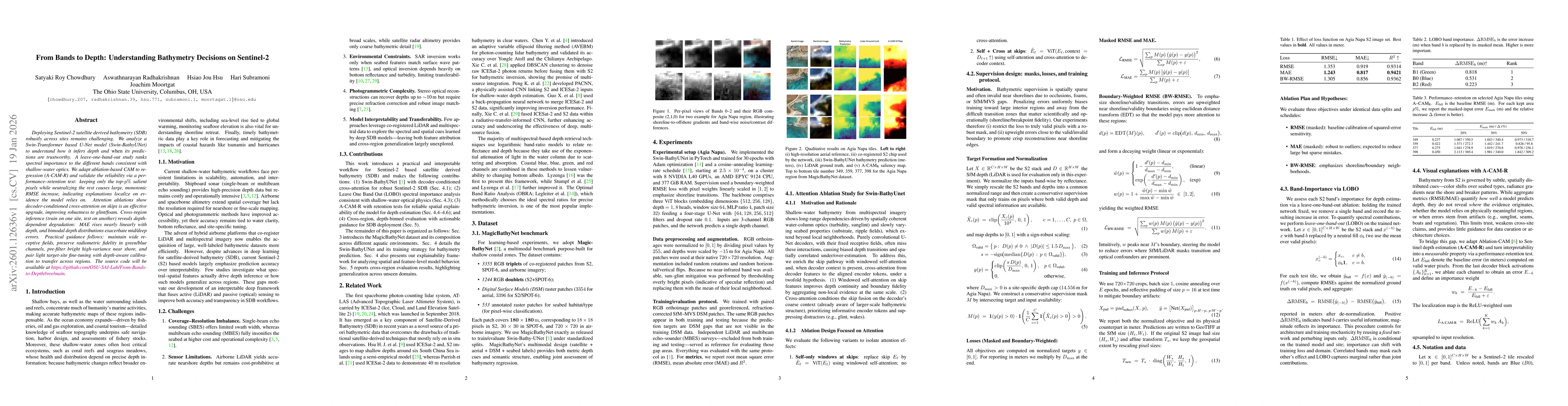 Thumbnail for From Bands to Depth: Understanding Bathymetry Decisions on Sentinel-2