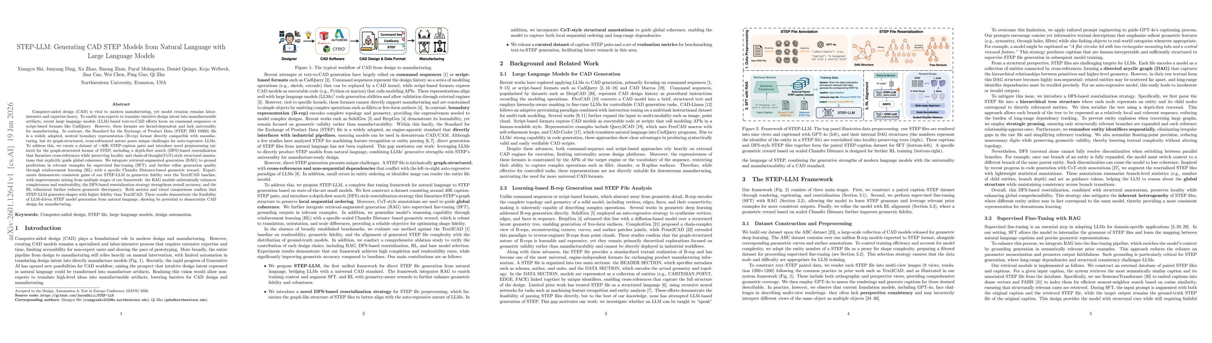 Thumbnail for STEP-LLM: Generating CAD STEP Models from Natural Language with Large Language Models