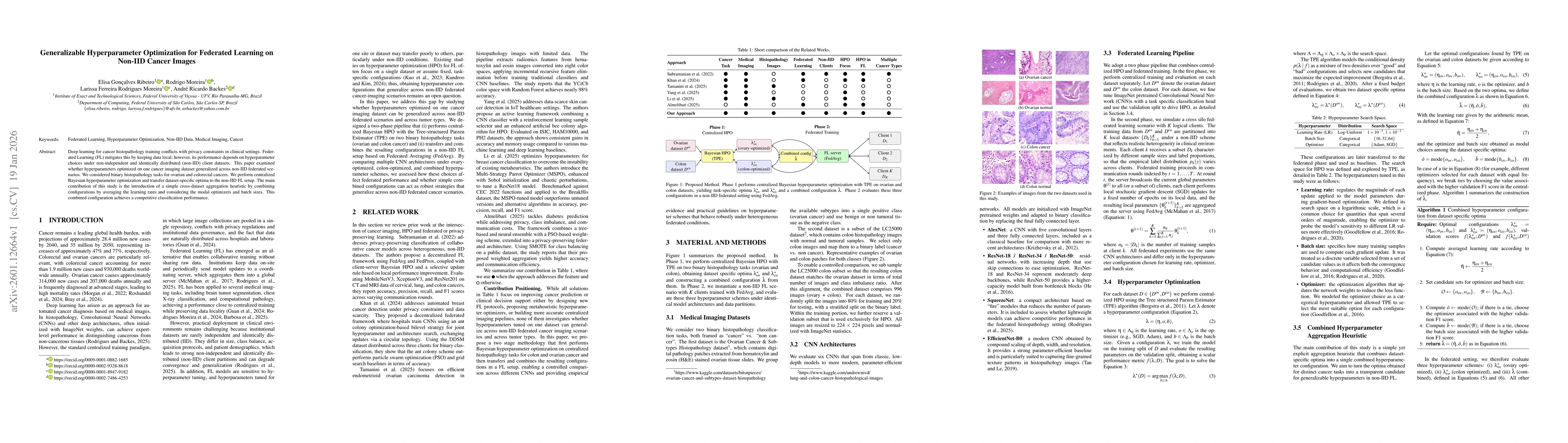 Thumbnail for Generalizable Hyperparameter Optimization for Federated Learning on Non-IID Cancer Images
