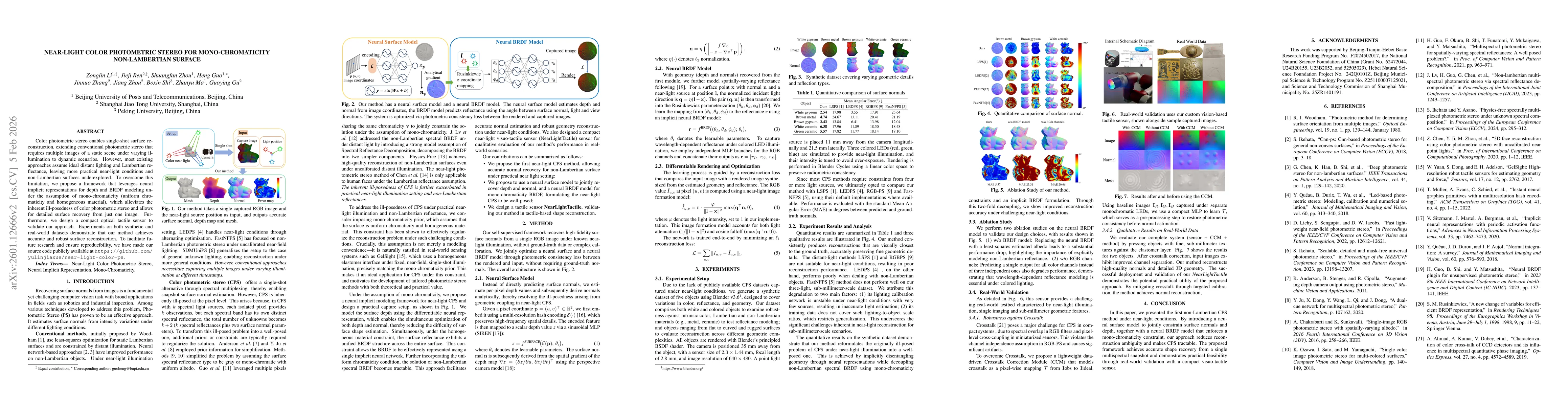 Thumbnail for Near-Light Color Photometric Stereo for mono-Chromaticity non-lambertian surface