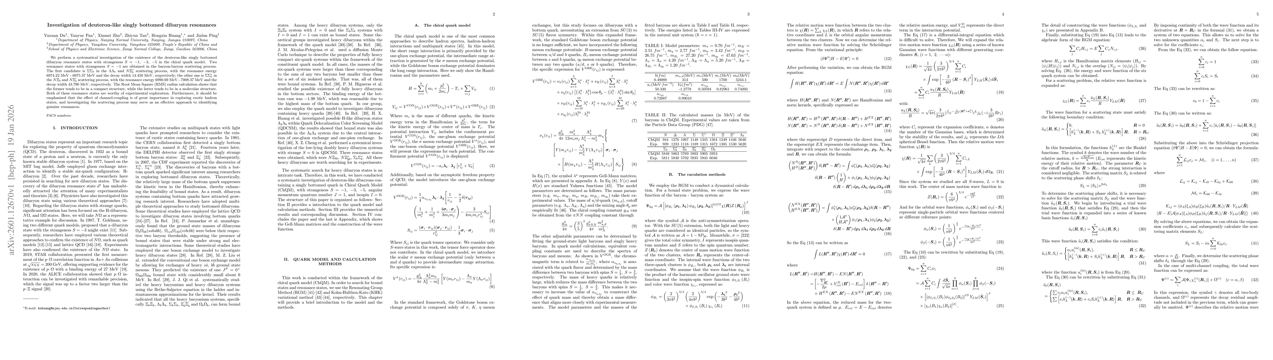 Thumbnail for Investigation of deuteron-like singly bottomed dibaryon resonances