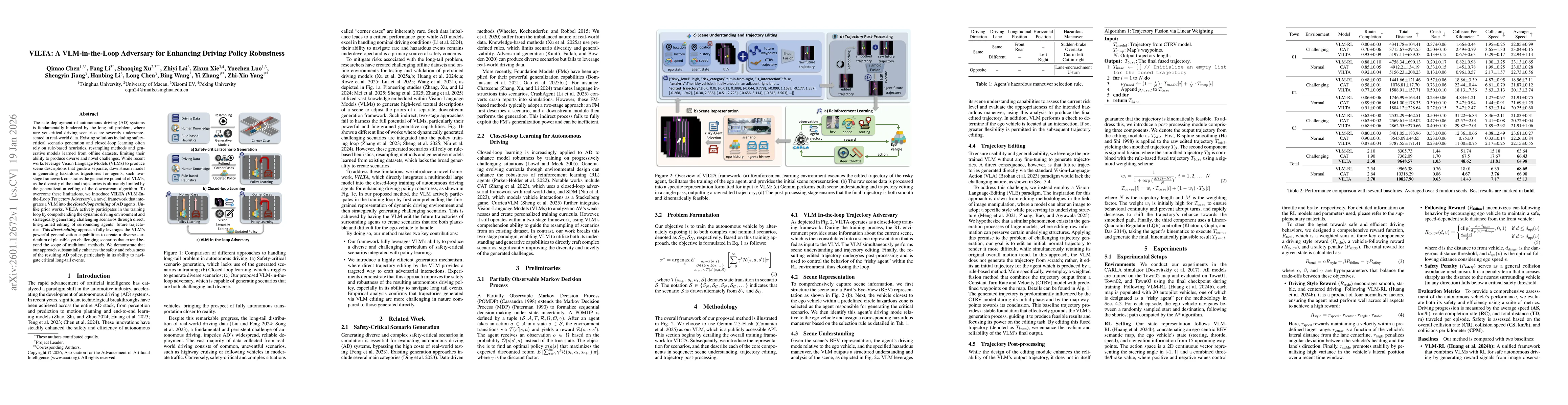 Thumbnail for VILTA: A VLM-in-the-Loop Adversary for Enhancing Driving Policy Robustness