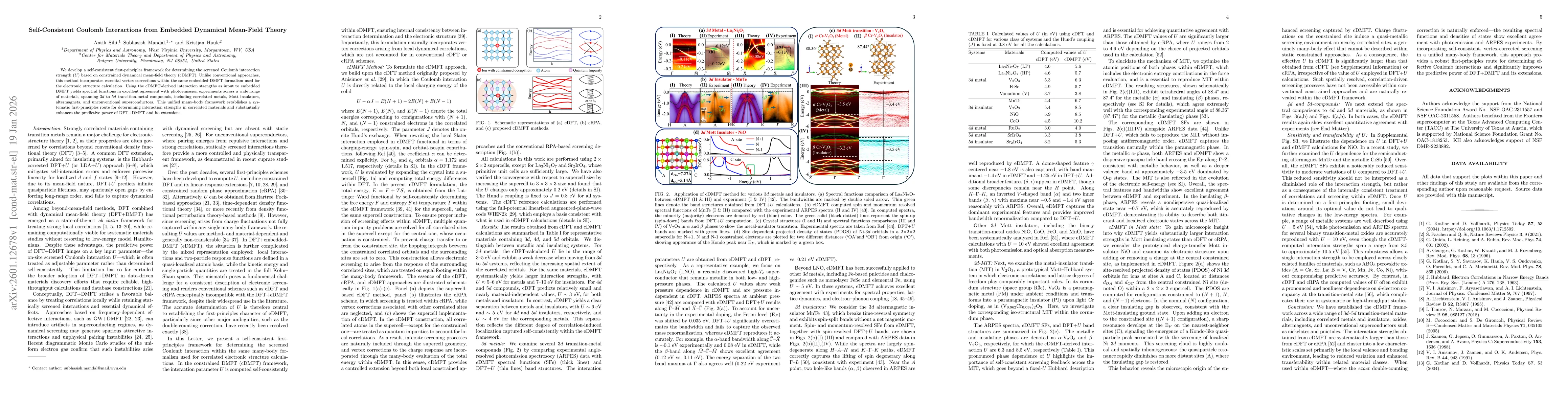 Thumbnail for Self-Consistent Coulomb Interactions from Embedded Dynamical Mean-Field Theory