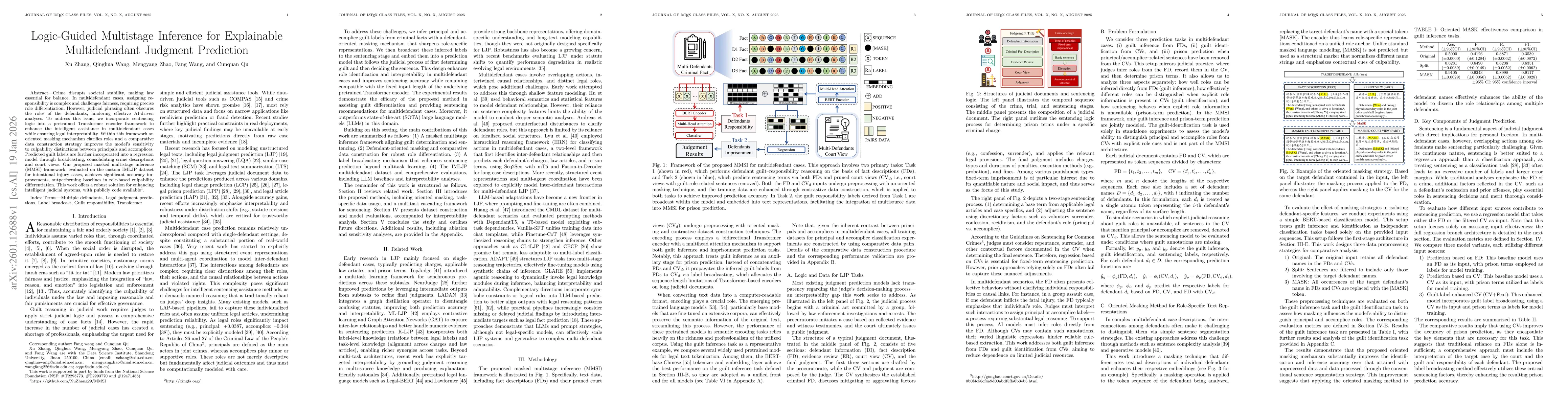 Thumbnail for Logic-Guided Multistage Inference for Explainable Multidefendant Judgment Prediction