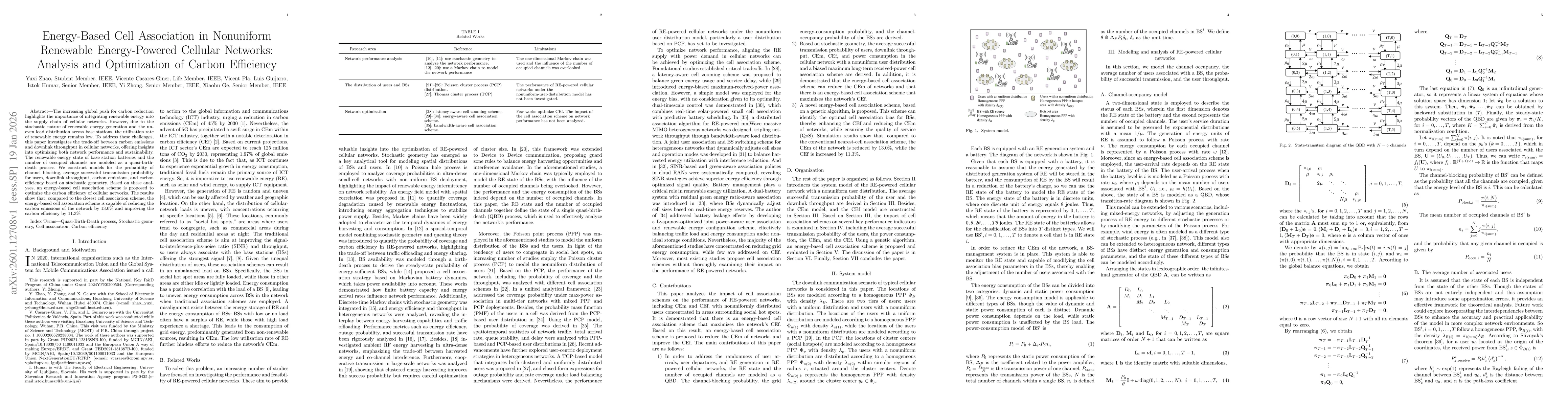 Thumbnail for Energy-Based Cell Association in Nonuniform Renewable Energy-Powered Cellular Networks: Analysis and Optimization of Carbon Efficiency