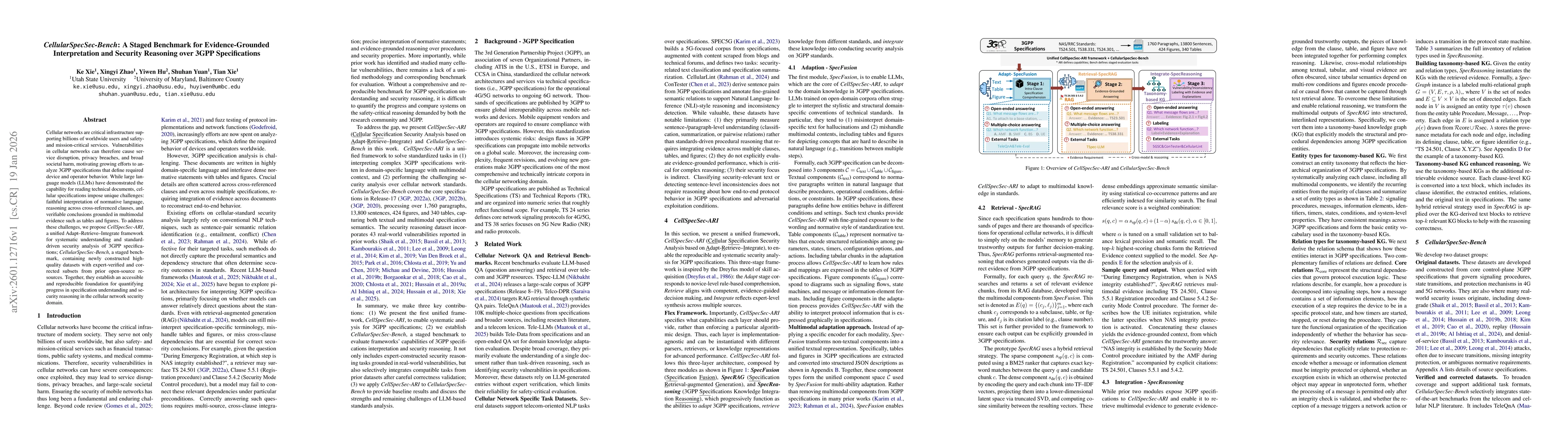 Thumbnail for CellularSpecSec-Bench: A Staged Benchmark for Evidence-Grounded Interpretation and Security Reasoning over 3GPP Specifications