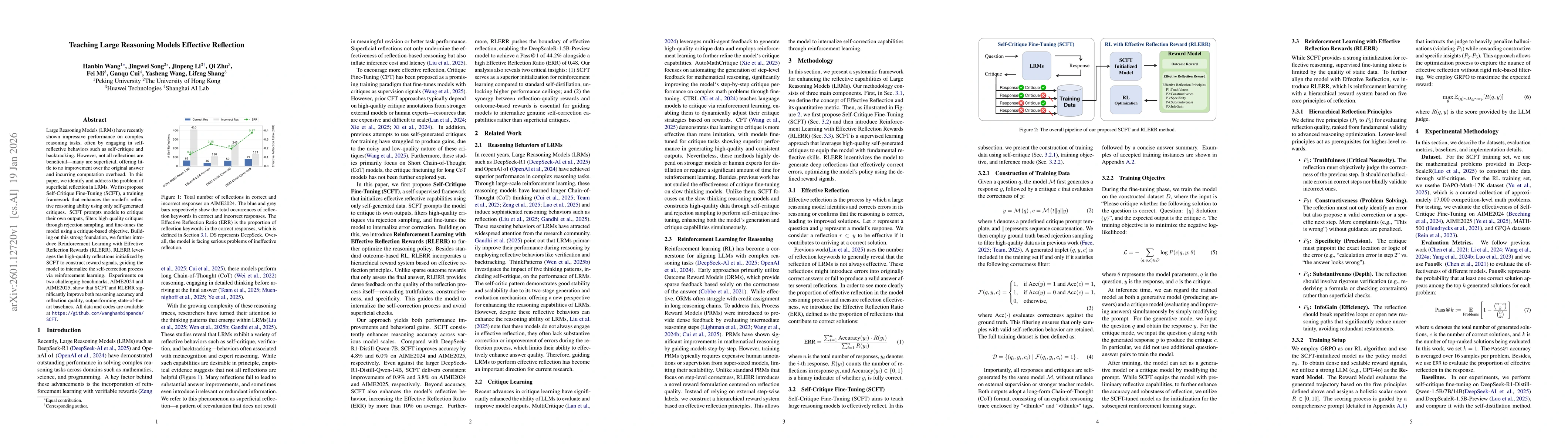 Thumbnail for Teaching Large Reasoning Models Effective Reflection