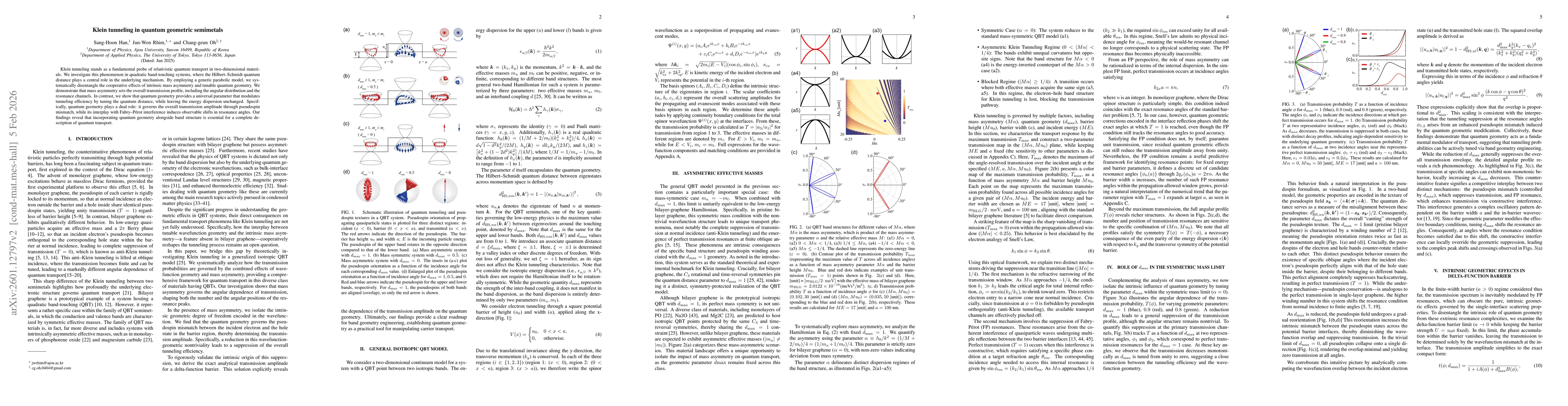 Thumbnail for Klein tunneling in quantum geometric semimetals