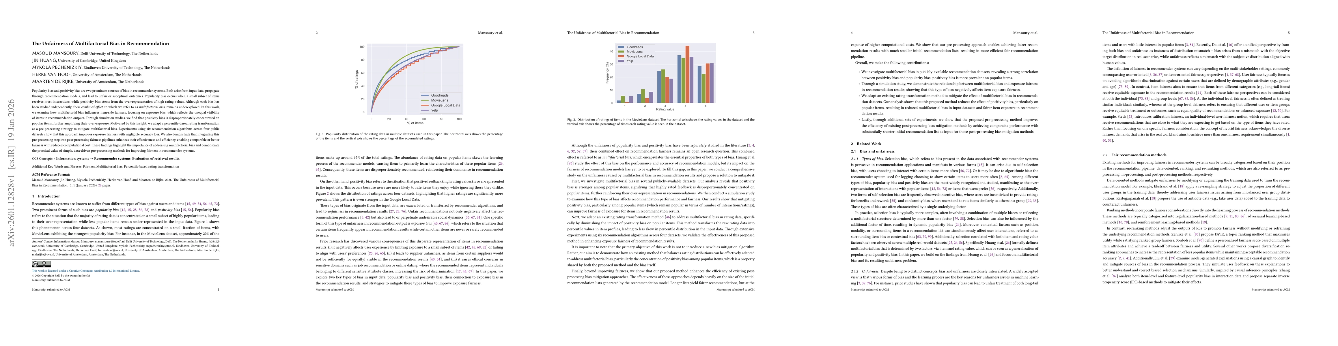Thumbnail for The Unfairness of Multifactorial Bias in Recommendation