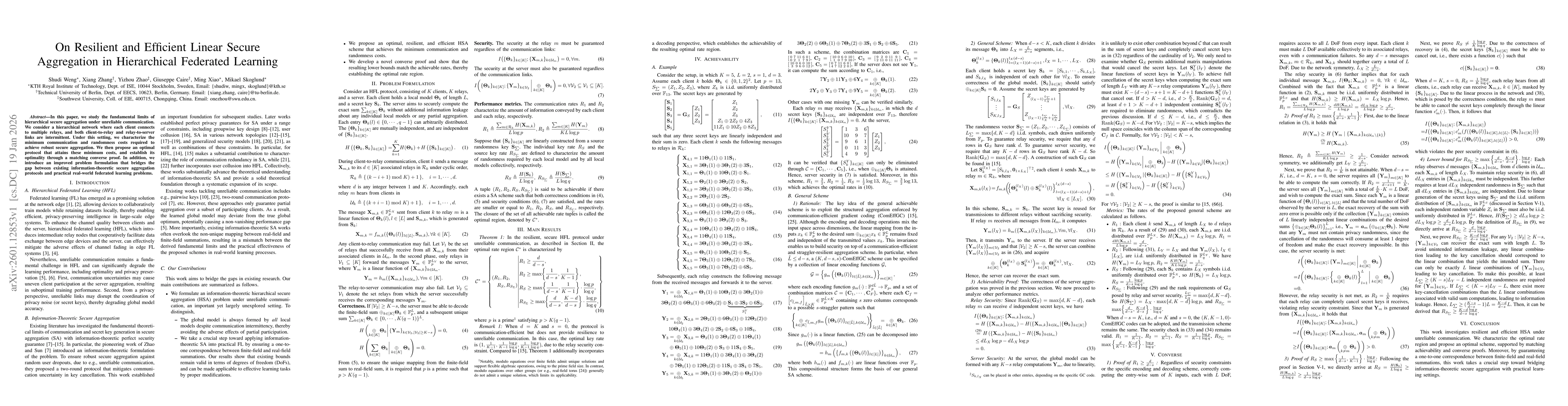 Thumbnail for On Resilient and Efficient Linear Secure Aggregation in Hierarchical Federated Learning