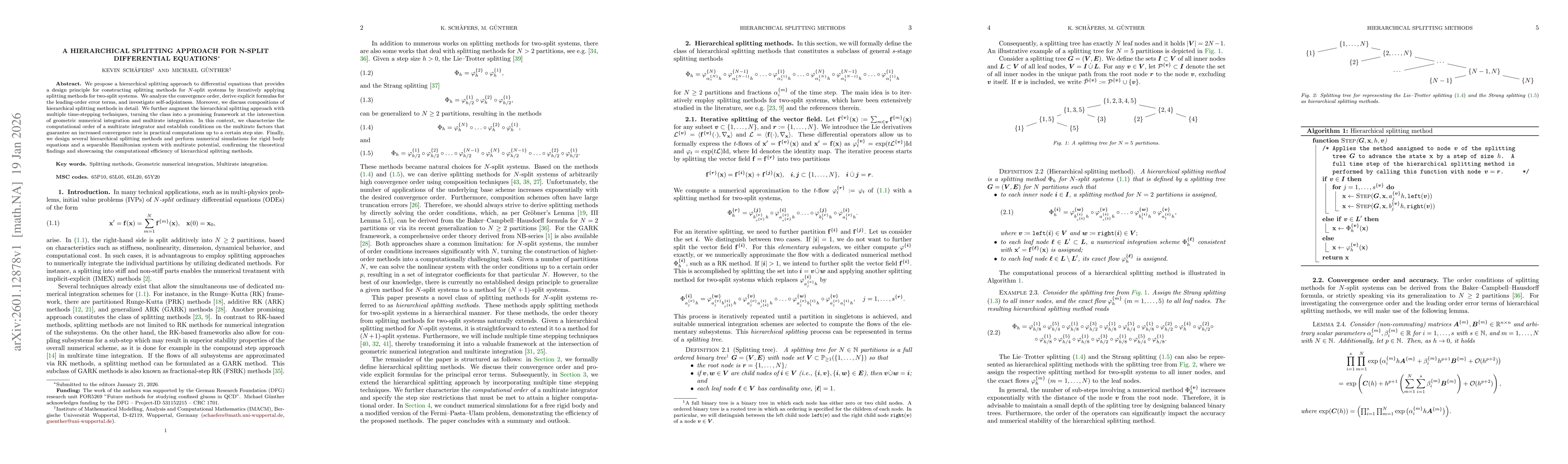 Thumbnail for A hierarchical splitting approach for N-split differential equations