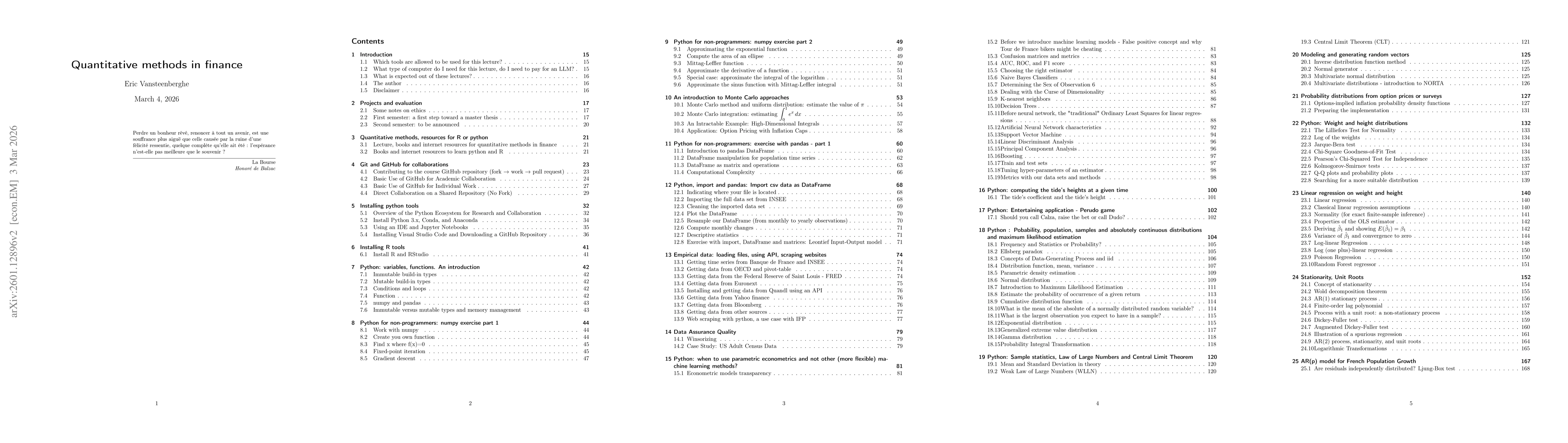 Thumbnail for Quantitative Methods in Finance