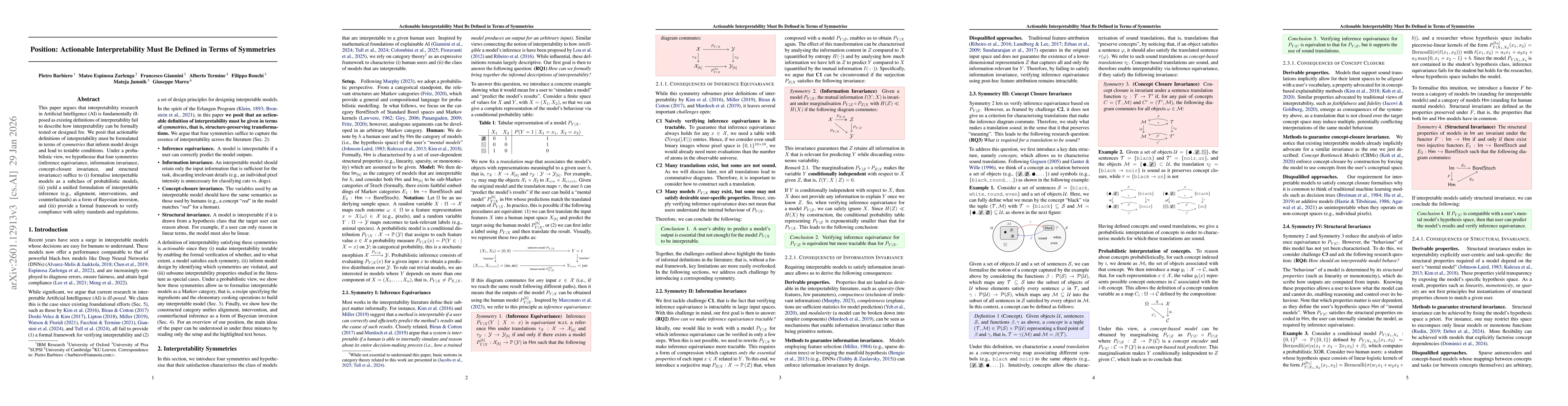 Thumbnail for Actionable Interpretability Must Be Defined in Terms of Symmetries