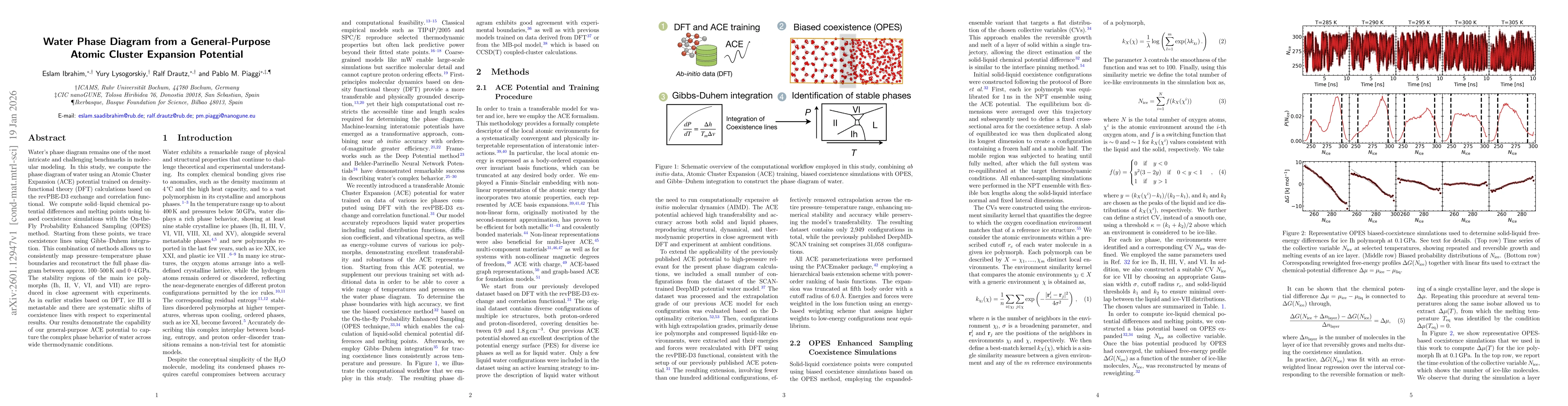 Thumbnail for Water Phase Diagram from a General-Purpose Atomic Cluster Expansion Potential