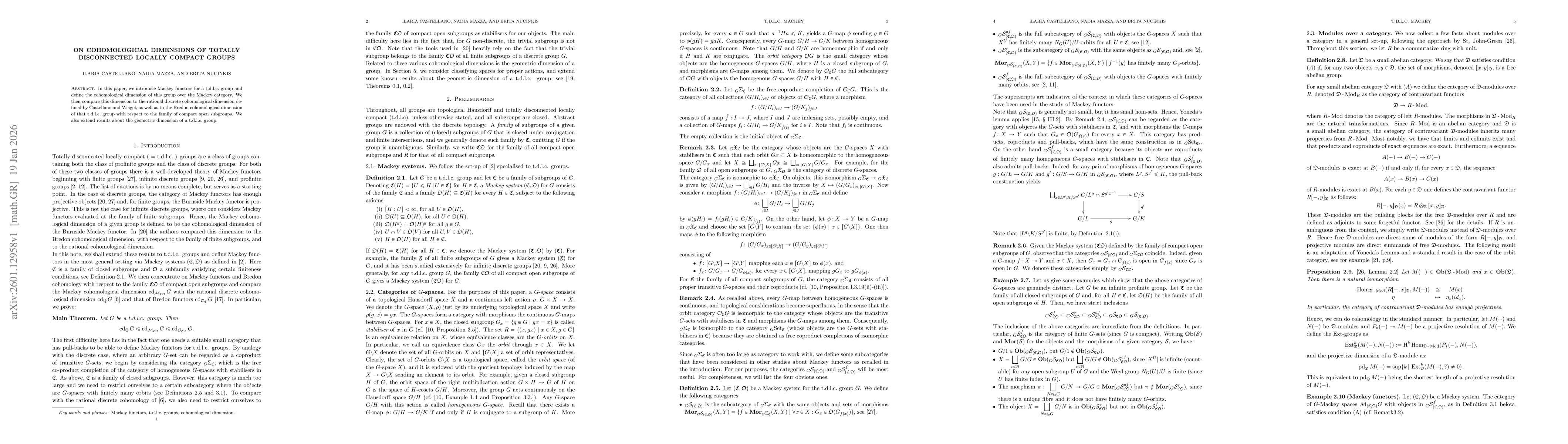 Thumbnail for On cohomological dimensions of totally disconnected locally compact groups