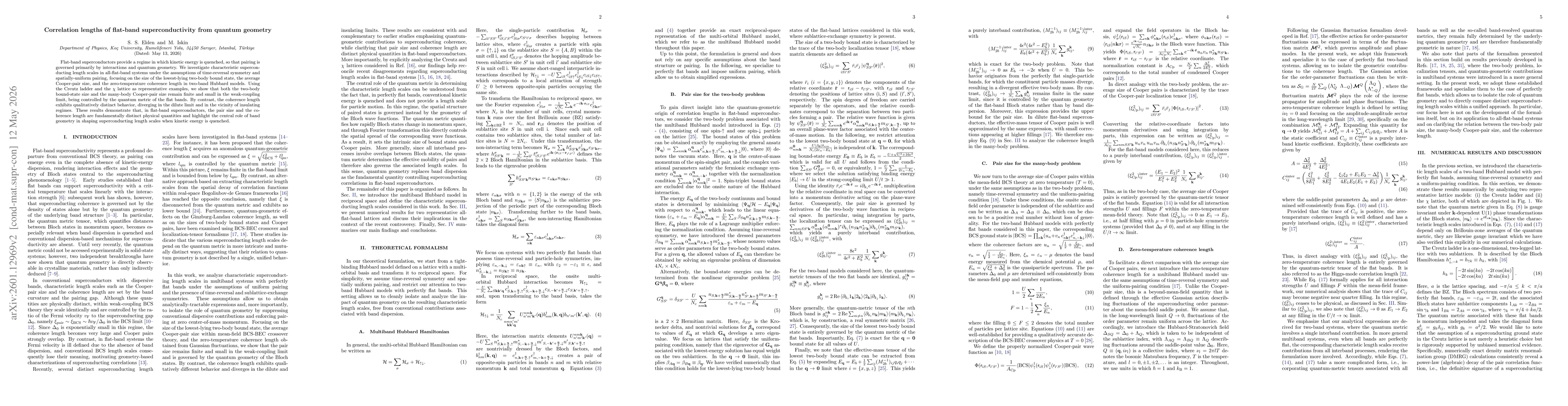 Thumbnail for Correlation lengths of flat-band superconductivity from quantum geometry