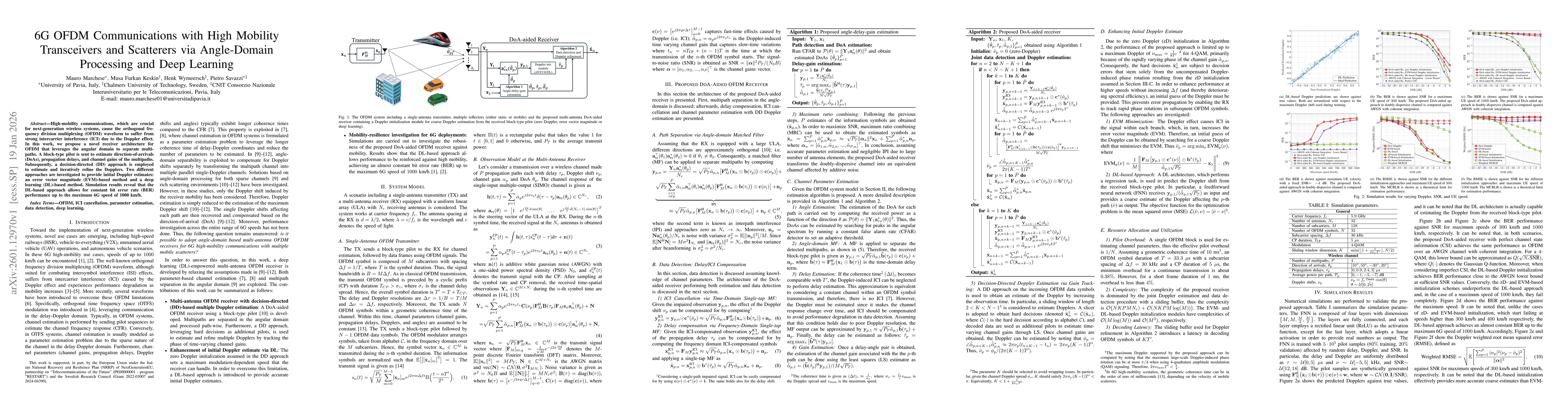Thumbnail for 6G OFDM Communications with High Mobility Transceivers and Scatterers via Angle-Domain Processing and Deep Learning