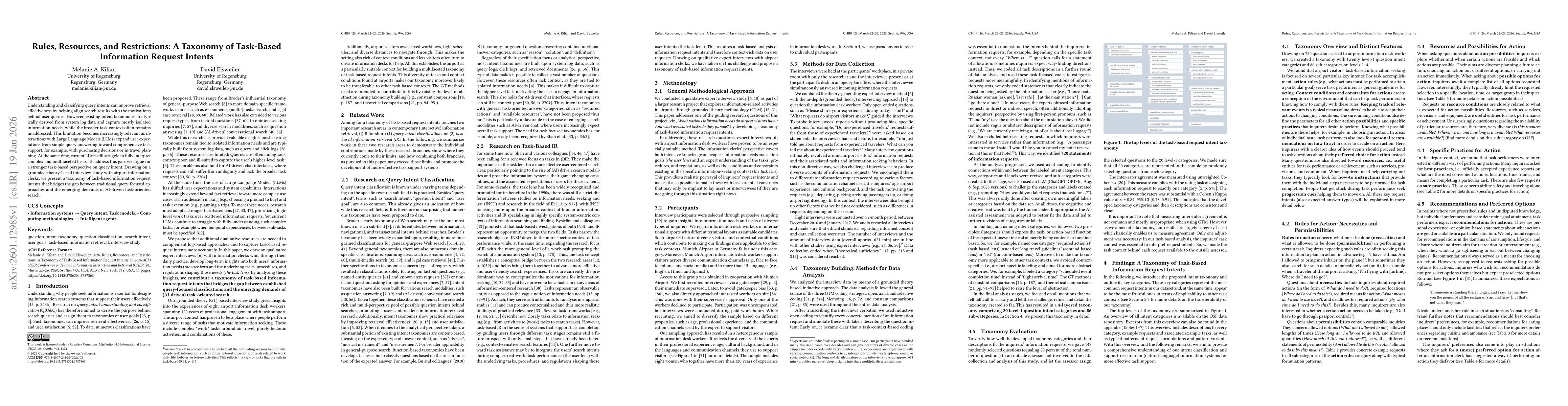 Thumbnail for Rules, Resources, and Restrictions: A Taxonomy of Task-Based Information Request Intents