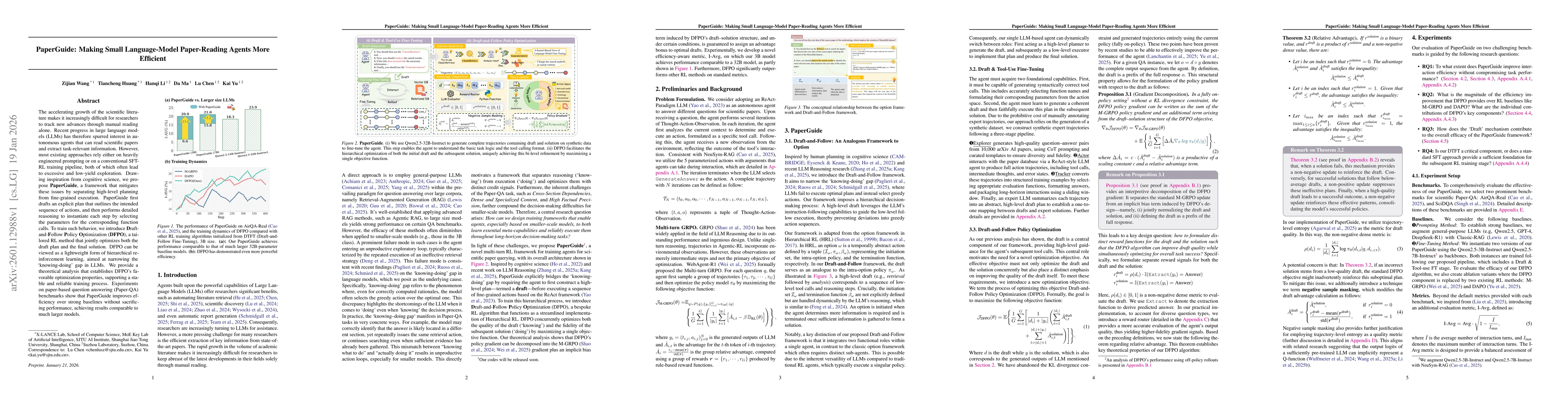 Thumbnail for PaperGuide: Making Small Language-Model Paper-Reading Agents More Efficient