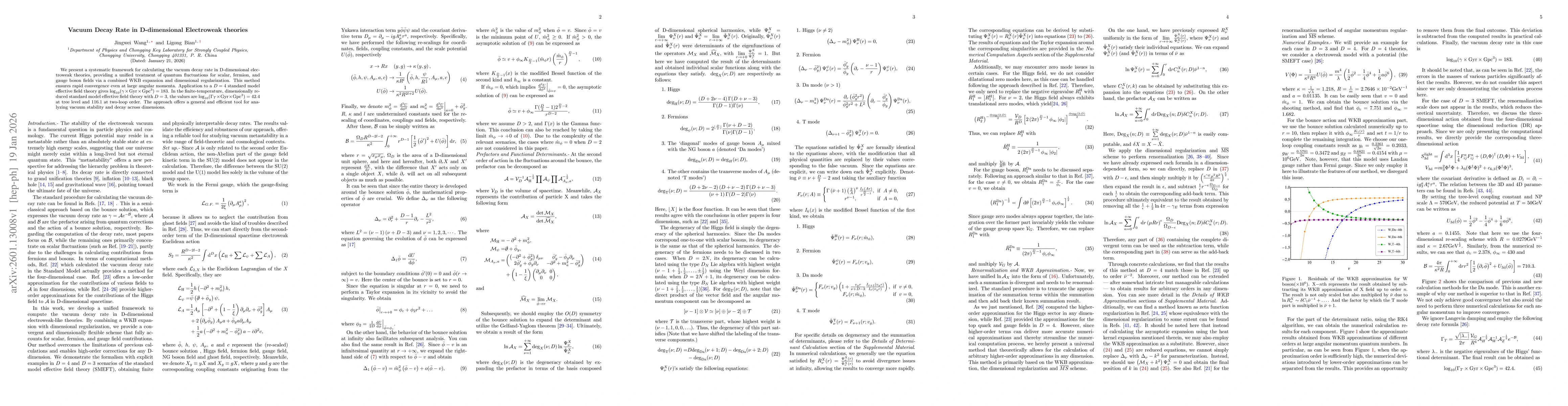 Thumbnail for Vacuum Decay Rate in D-dimensional Electroweak theories