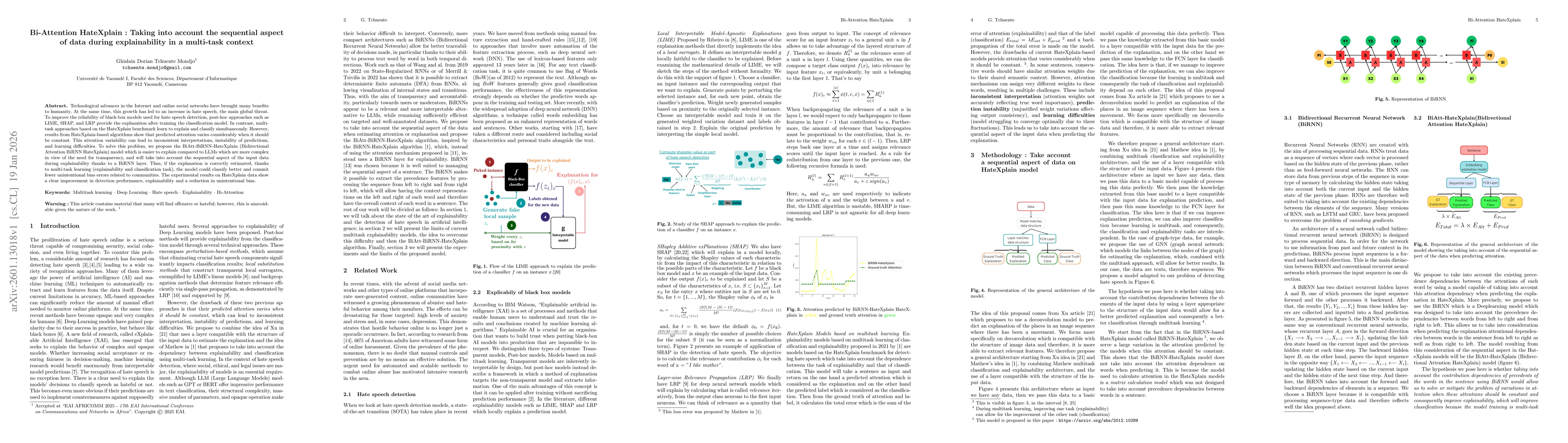 Thumbnail for Bi-Attention HateXplain : Taking into account the sequential aspect of data during explainability in a multi-task context