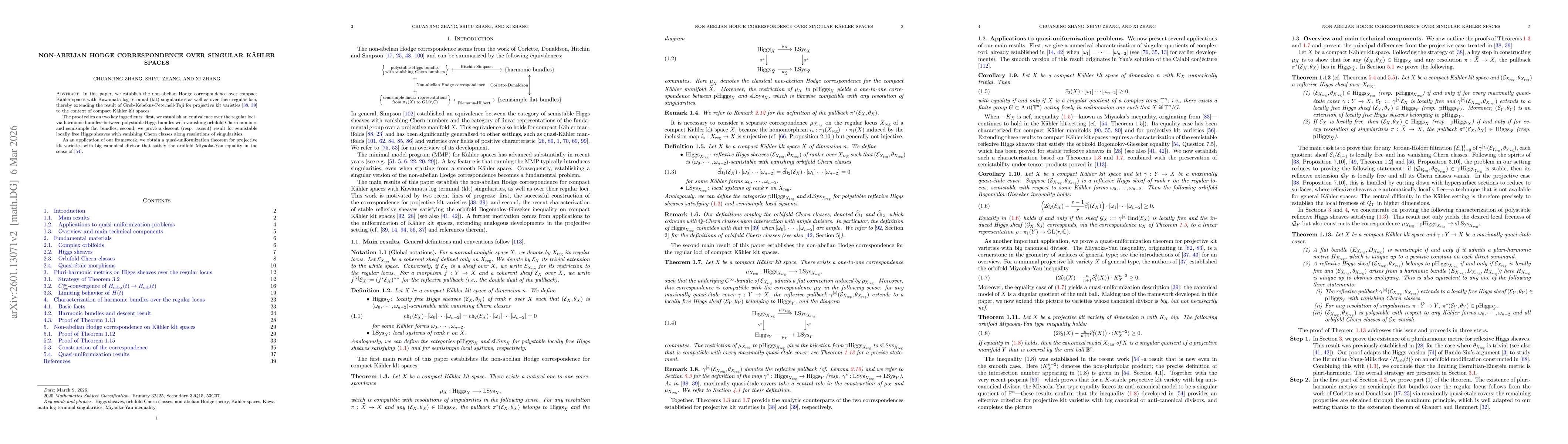 Thumbnail for Non-abelian Hodge correspondence over singular Kähler spaces