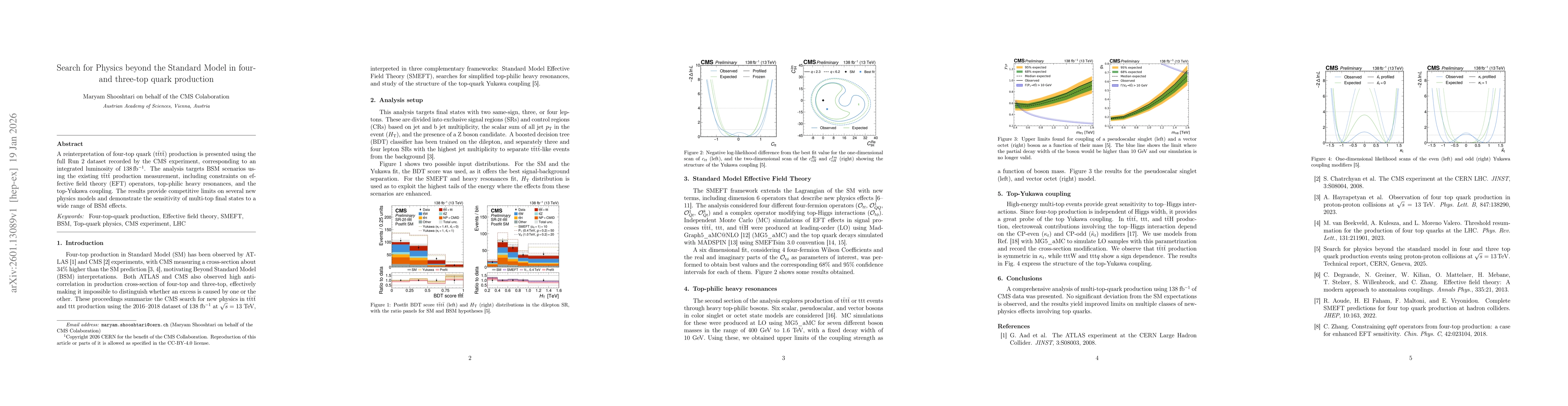 Thumbnail for Search for Physics beyond the Standard Model in four- and three-top quark production