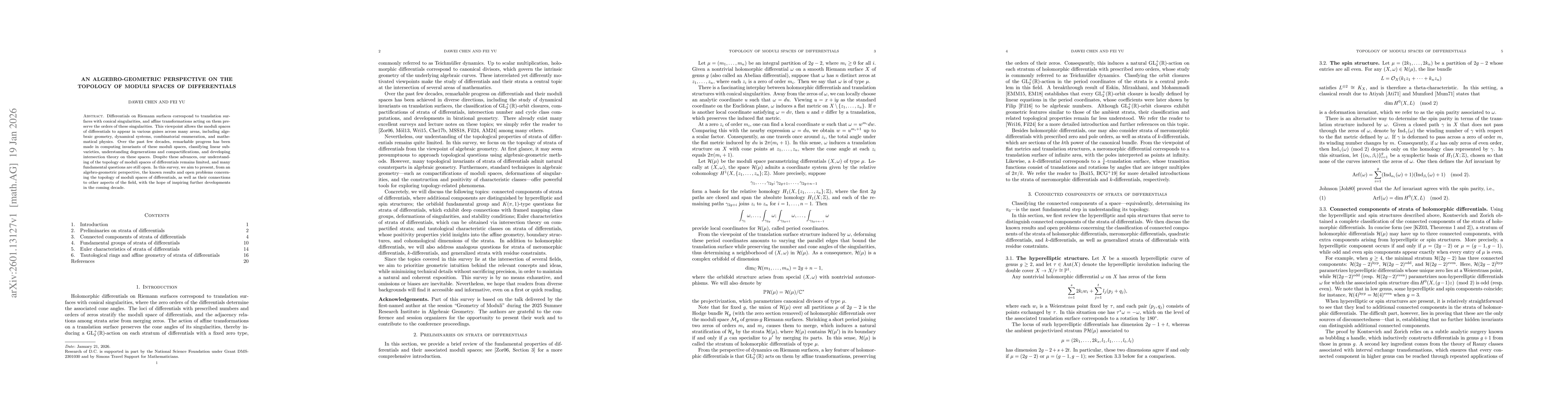 Thumbnail for An algebro-geometric perspective on the topology of moduli spaces of differentials