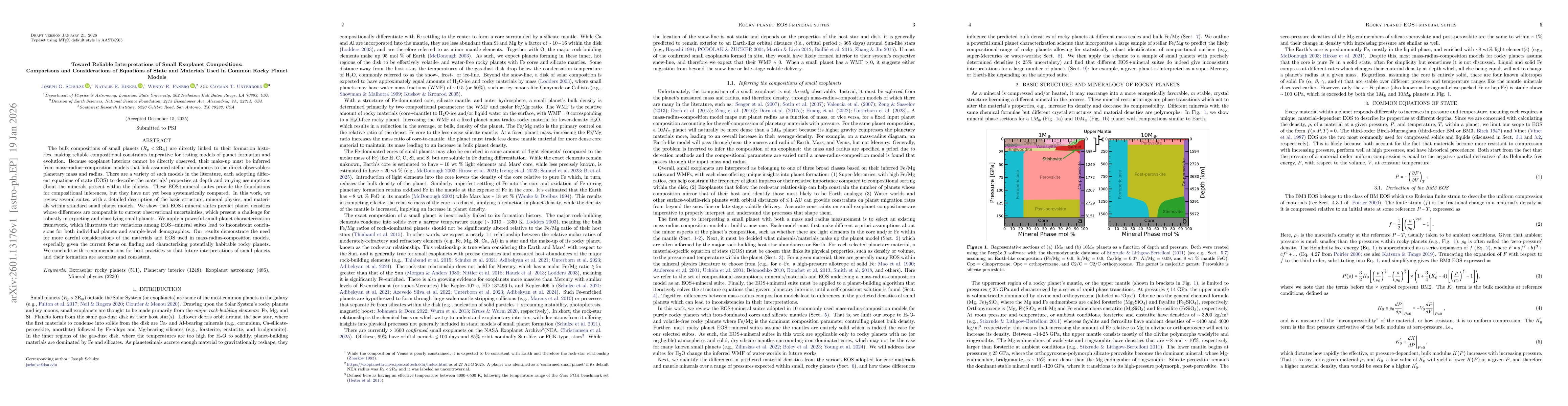 Thumbnail for Toward Reliable Interpretations of Small Exoplanet Compositions: Comparisons and Considerations of Equations of State and Materials Used in Common Rocky Planet Models