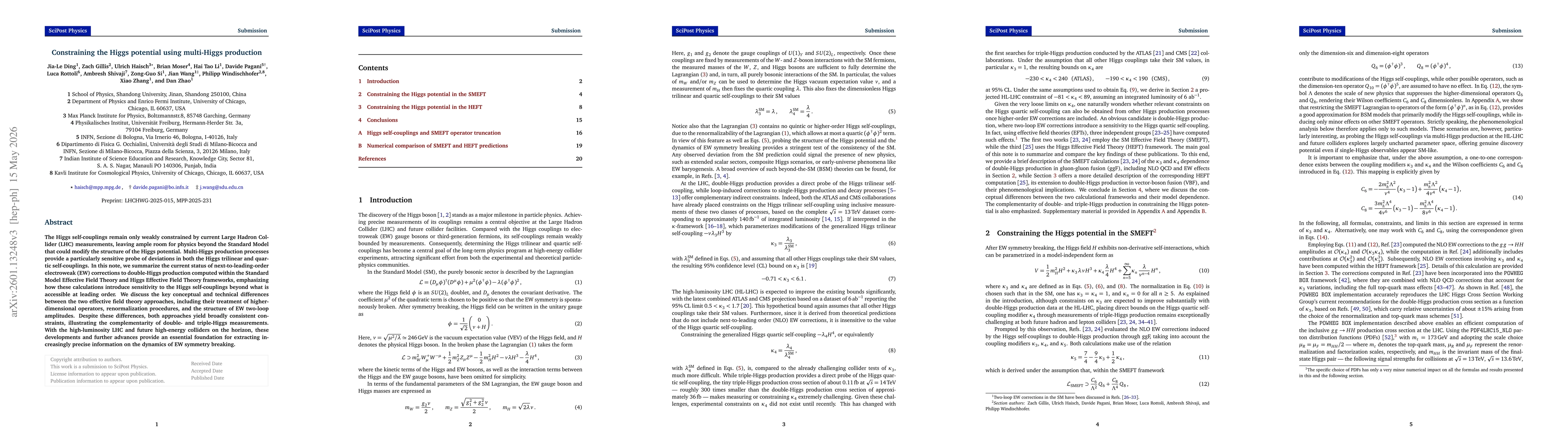 Thumbnail for Constraining the Higgs potential using multi-Higgs production