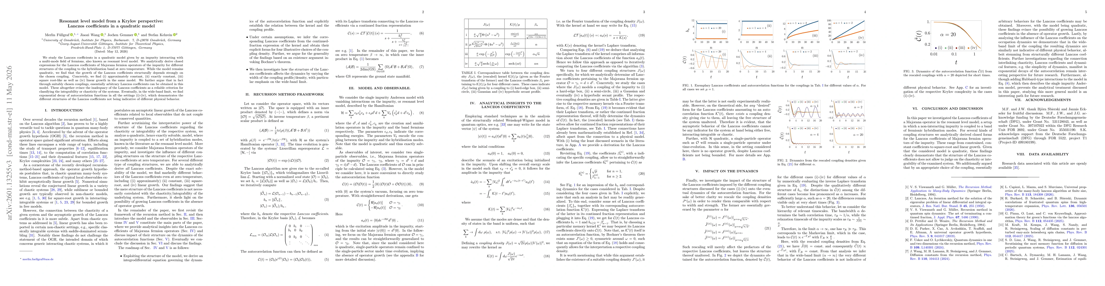 Thumbnail for The Anderson impurity model from a Krylov perspective: Lanczos coefficients in a quadratic model