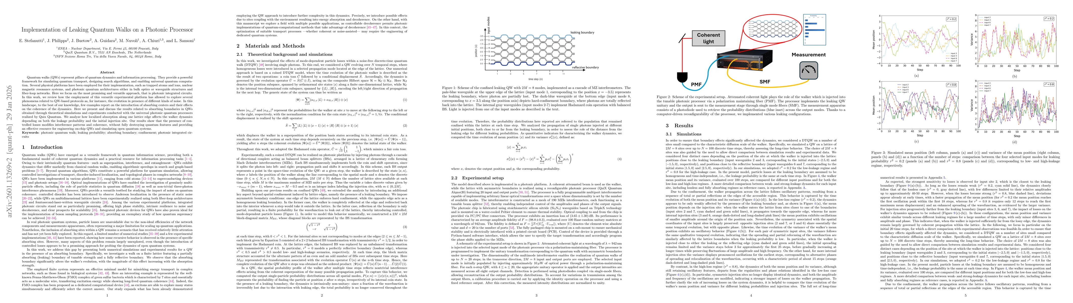 Thumbnail for Implementation of Leaking Quantum Walks on a Photonic Processor