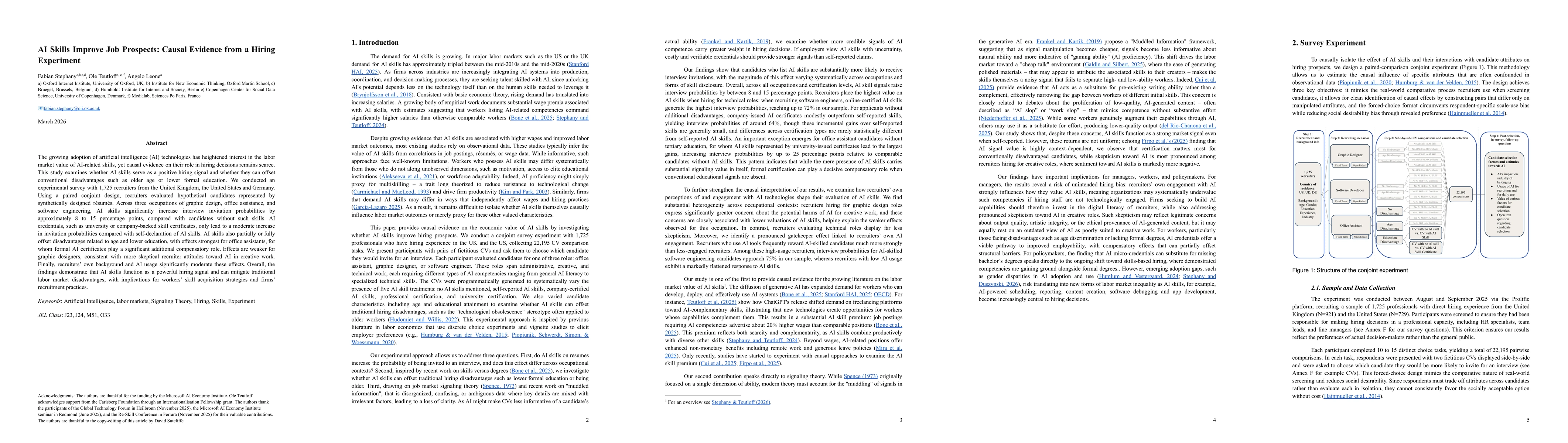 Thumbnail for AI Skills Improve Job Prospects: Causal Evidence from a Hiring Experiment
