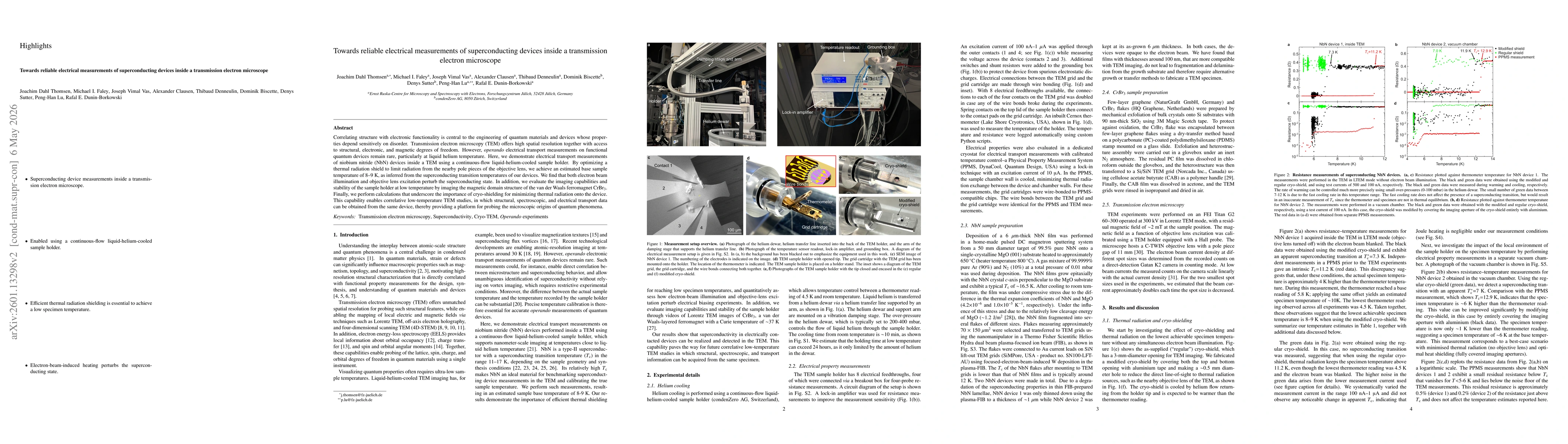 Thumbnail for Towards reliable electrical measurements of superconducting devices inside a transmission electron microscope