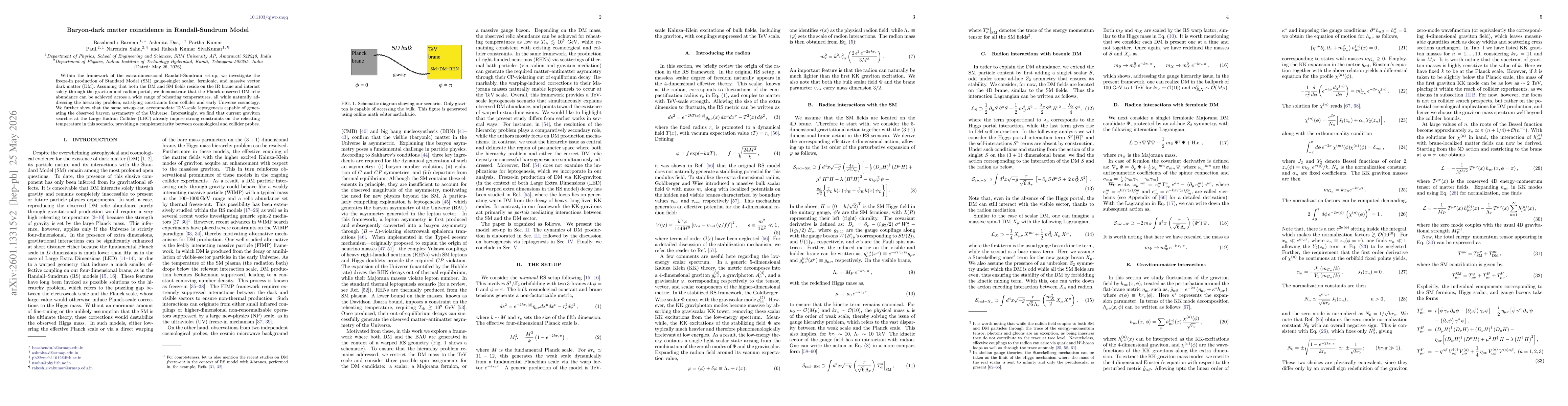Thumbnail for Baryon-dark matter coincidence in Randall-Sundrum Model