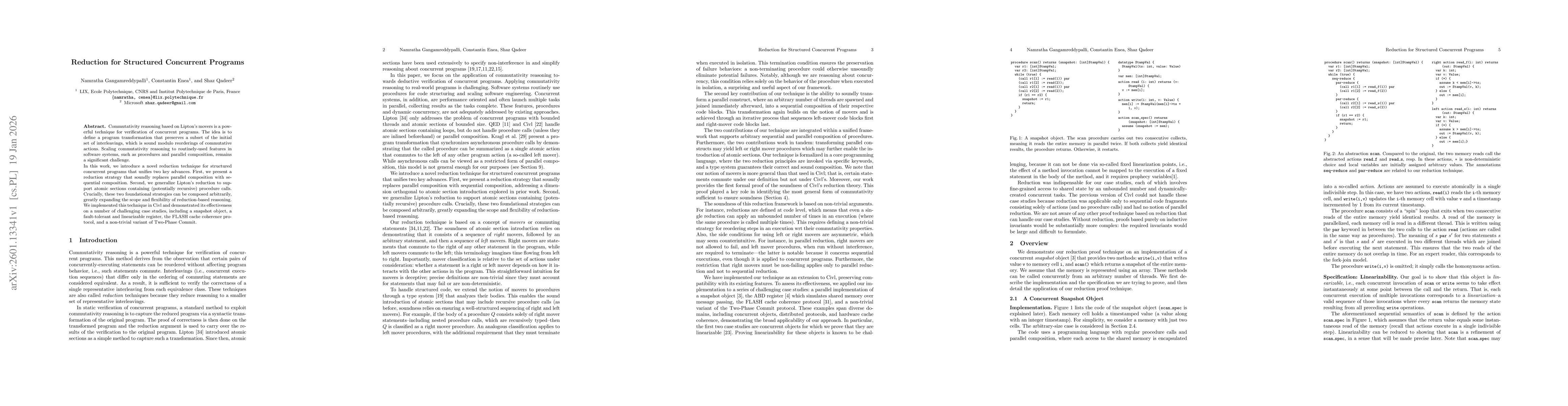 Thumbnail for Reduction for Structured Concurrent Programs
