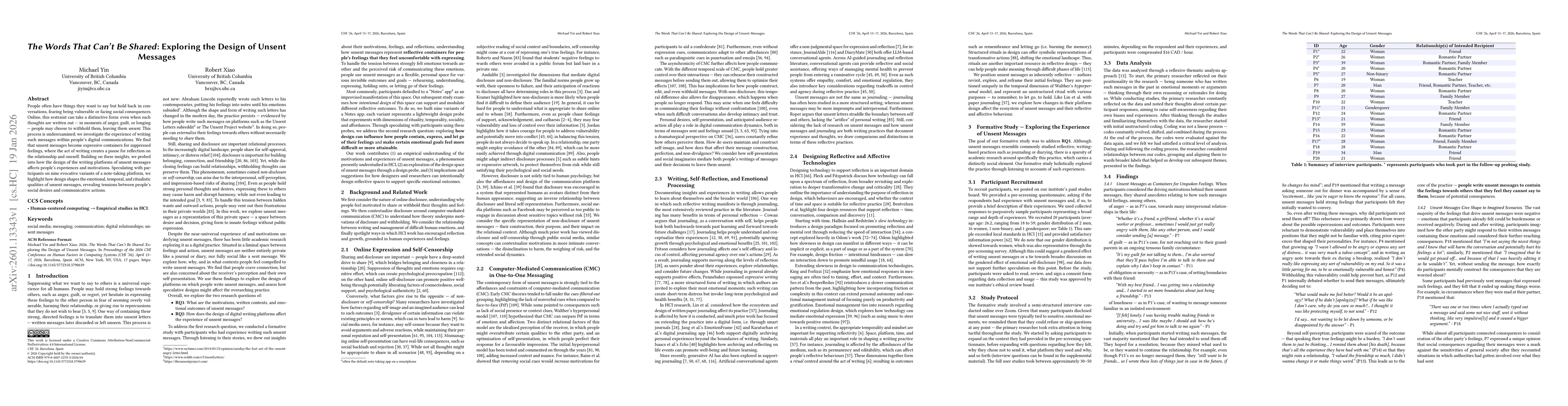 Thumbnail for The Words That Can't Be Shared: Exploring the Design of Unsent Messages
