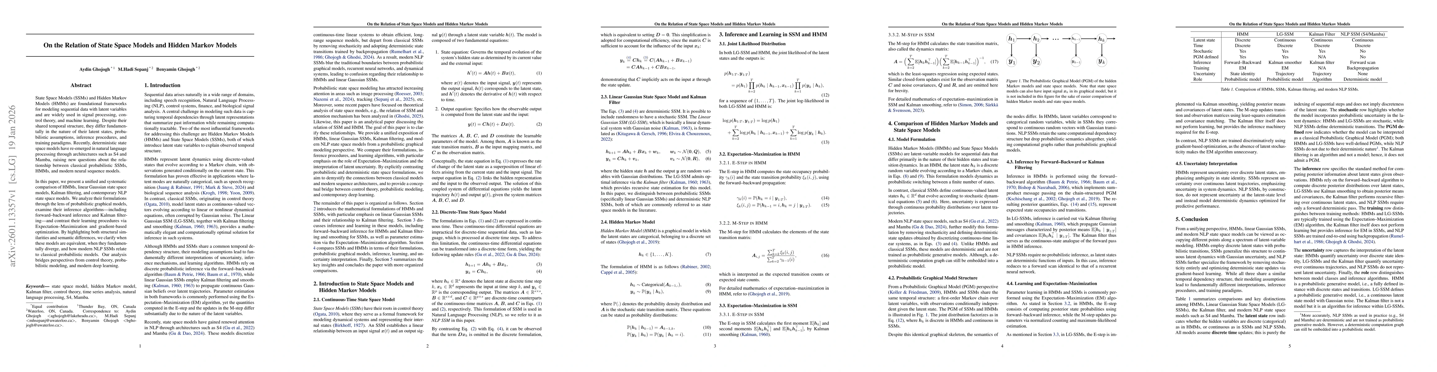 Thumbnail for On the Relation of State Space Models and Hidden Markov Models