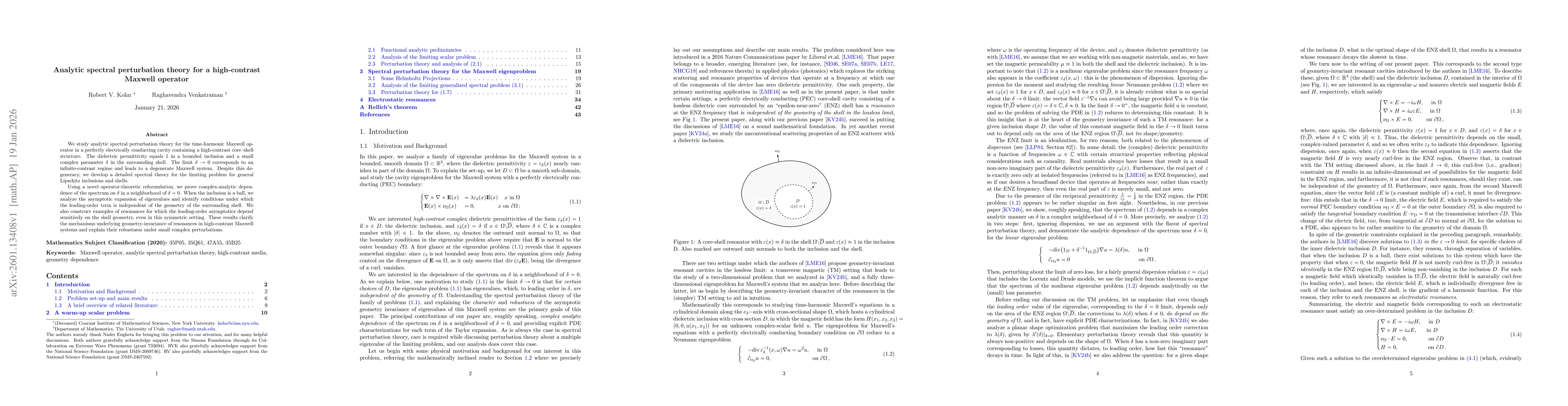 Thumbnail for Analytic spectral perturbation theory for a high-contrast Maxwell operator