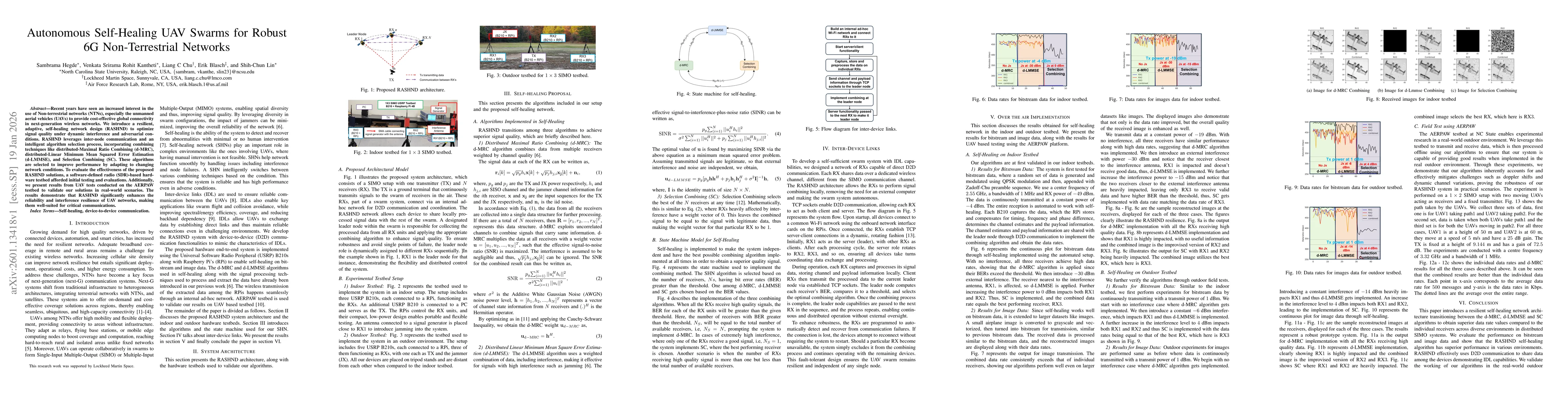 Thumbnail for Autonomous Self-Healing UAV Swarms for Robust 6G Non-Terrestrial Networks